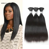 

Human peruvian hair bulk silky straight 100 virgin human brazilian hair weave bundles,rebecca bulk hair