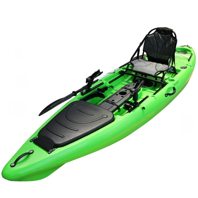 

11.8' Plastic Kayak Sit On Top With Rudder and Foot Rest, Red;yellow;blue;black;white;green;camouflage. mixed color.etc.