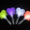 Custom Logo Printing Cheering Heart Shaped LED Party Glow Sticks Manufacturer China LED Flashing Stick