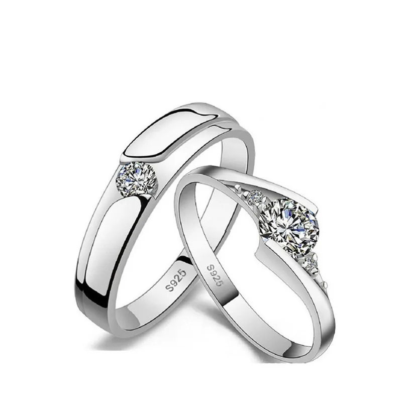

High quality 925 sterling silver simulate CZ Diamond couple Rings