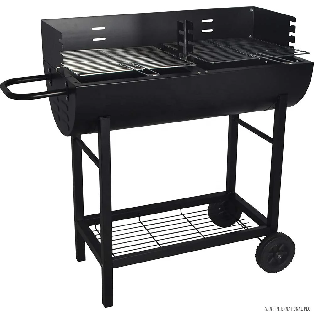 Two Parts Large Capacity Barrel Charcoal Barbecue Grill Buy Large