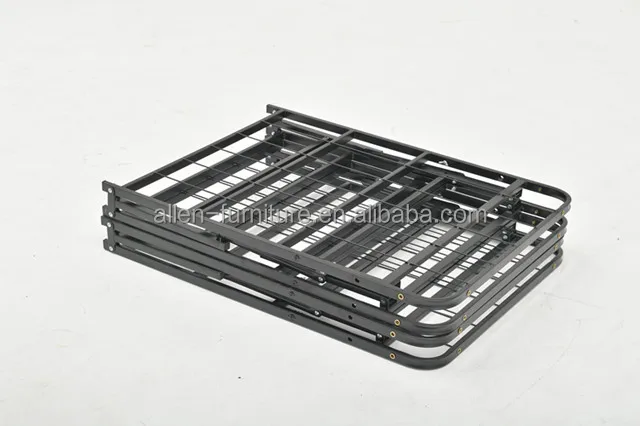 
Cheap Easy Assembly Metal Iron Platform Folding Queen Size Metal Bed Frame 