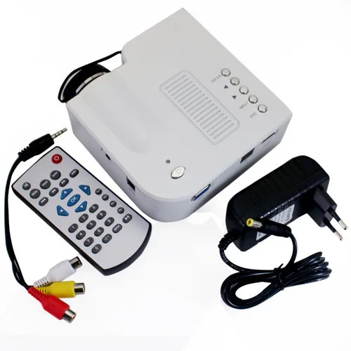 

CE,ROHS,FCC Certificate AV/USB/SD/HDMI/IR Card mini projector,home projector UC28+, White/black