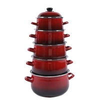 

Hot sale zhejiang cookware sets 5pcs enamel coated cast iron cookware wholesale