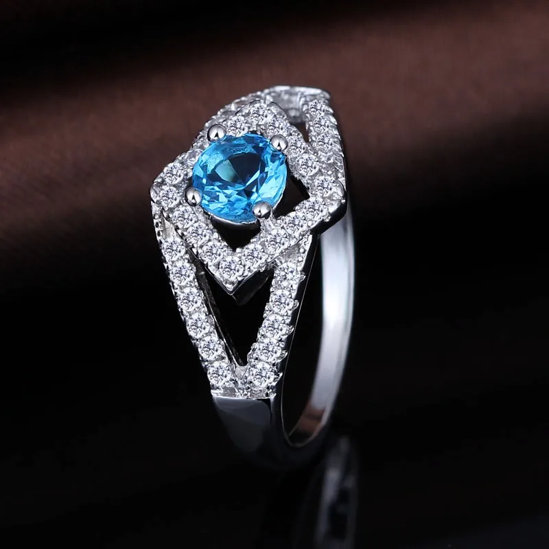 

2018 fashion 925 italian silver wedding ring, Blue