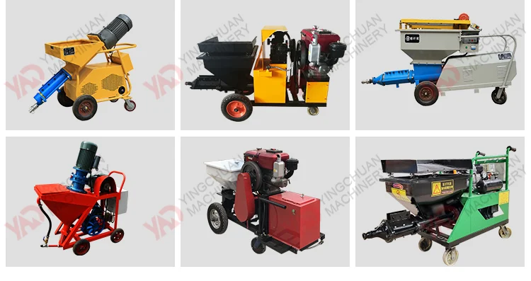 Mortar and plaster electrical piston mortar screw mortar spray used plaster pump