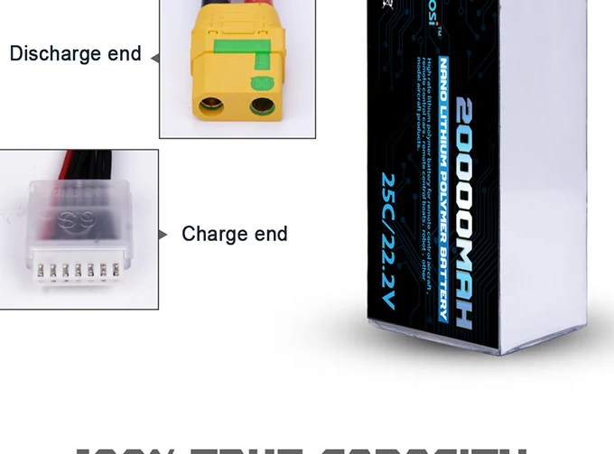 Factory High Quality 6s 22.2v 20000mah Lipo Battery pack 20C 25C