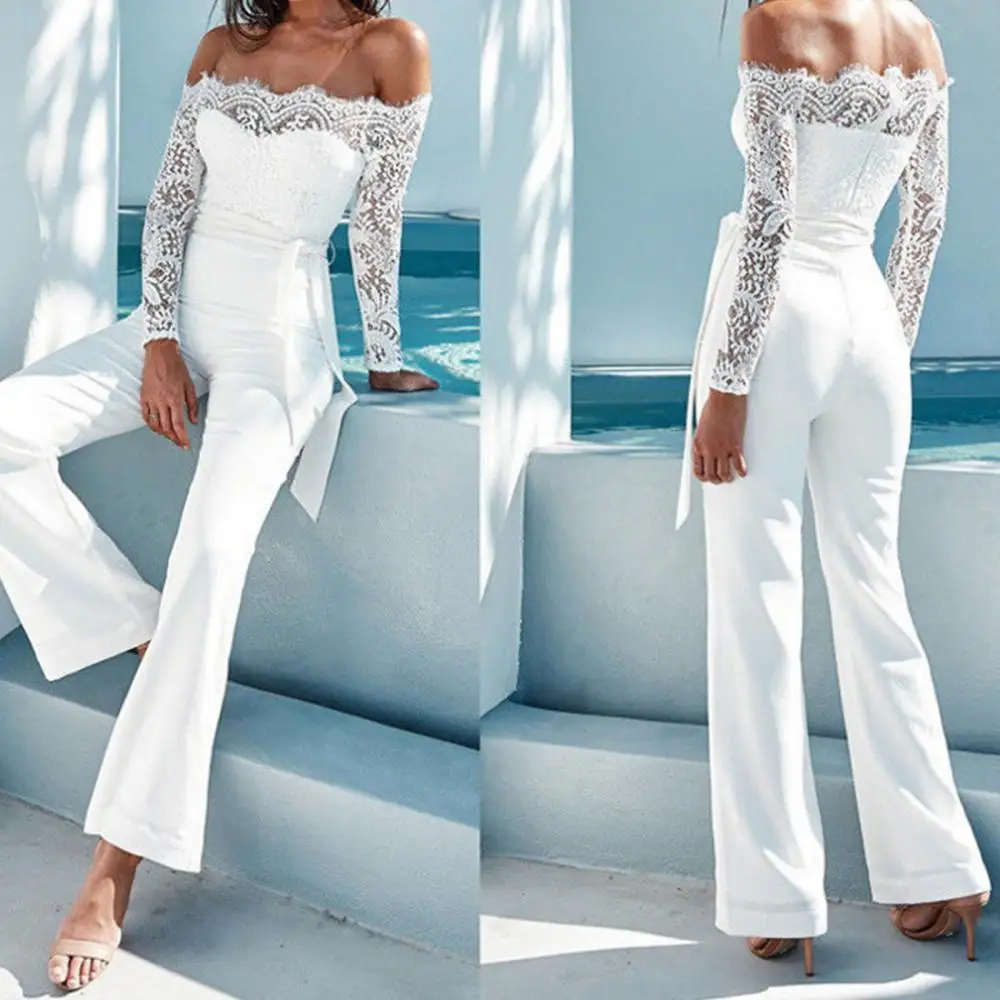 

Womens Set Sexy Black Wide Leg Jumpsuit