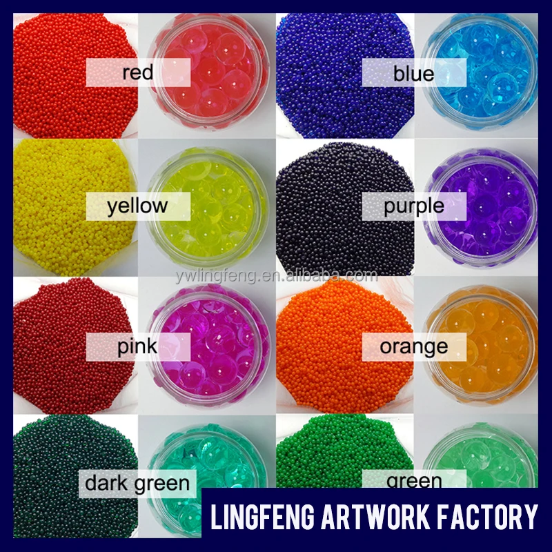 
LF-102-30 linkfun 2.5-3.0mm clay water beads hydrogel crystal soil hydrogel -granule-colors mixed 