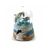 Custom romantic dolphins with wedding ring maritime theme animated water globe
