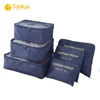 China wholesale customized luggage organizer packing cubes 6pcs travel pouch set bag