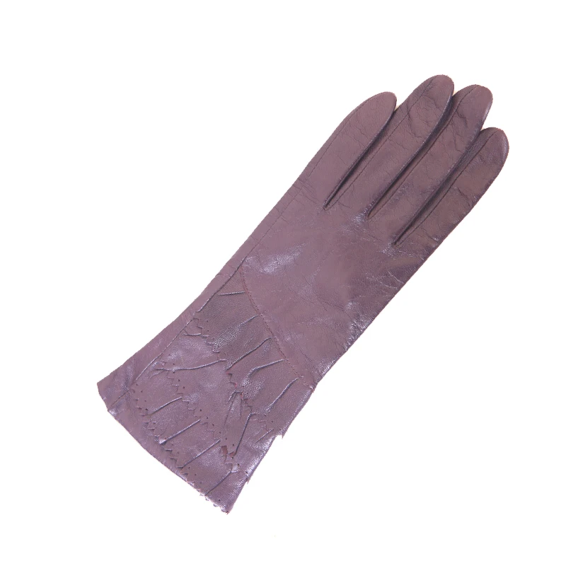 purple driving gloves