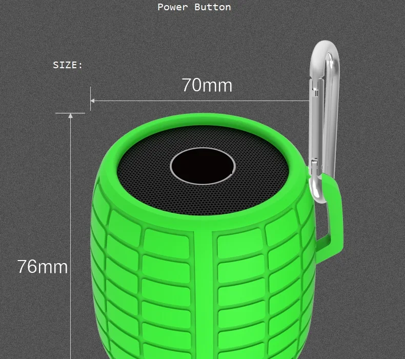 Bluetooth Wireless Portable Mini Waterproof Smart Outdoor Hand Grenade Bomb Speaker