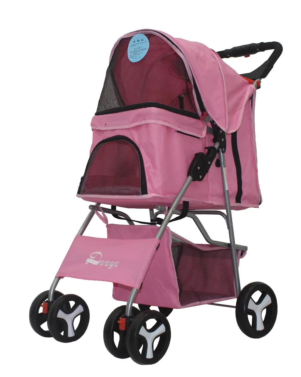 product travel carrier carriage pet stroller pet trolleys new design 4 wheel easy walk folding carton package dogs pet travel outdoors-2