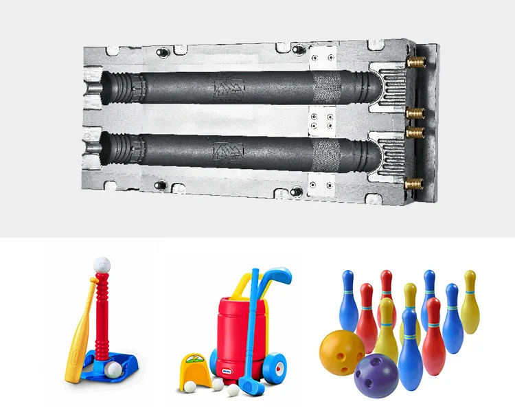 4 cavity plastic blowing mould for HPDE 2.2L bean paste round bottle
