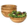 Eco friendly 100% natural bamboo salad bowl serving bowl made in China