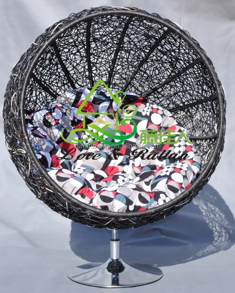 Natuurlijke ronde rotan rieten sofa lounge stoel tuinstoelen ...