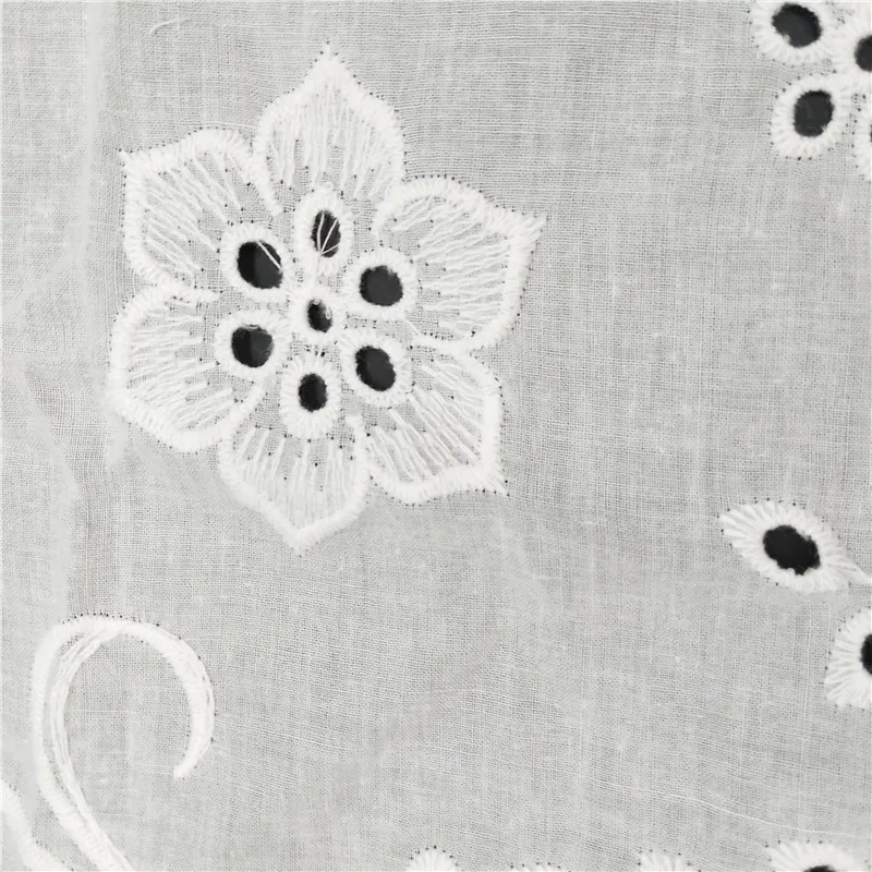 Embroidery Cotton Fabric Embroidery Fabric With Holes Dress Lace Design