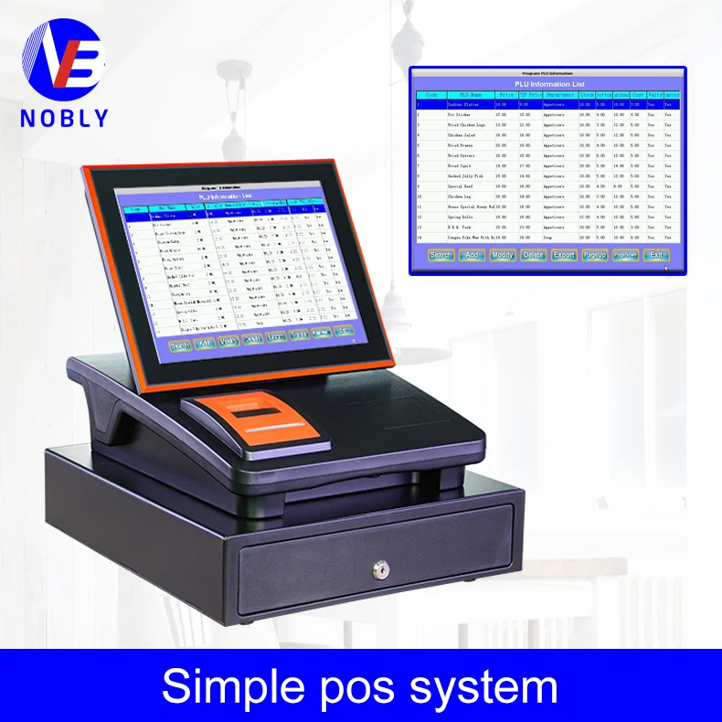 Plug And Play All In One Easy Operated Cash Register Machine Pos System For Retail F B Store Factory Outlet Point Of Sale Buy Cash Register Machine Pos Cash Register Electronic Cash Register Product