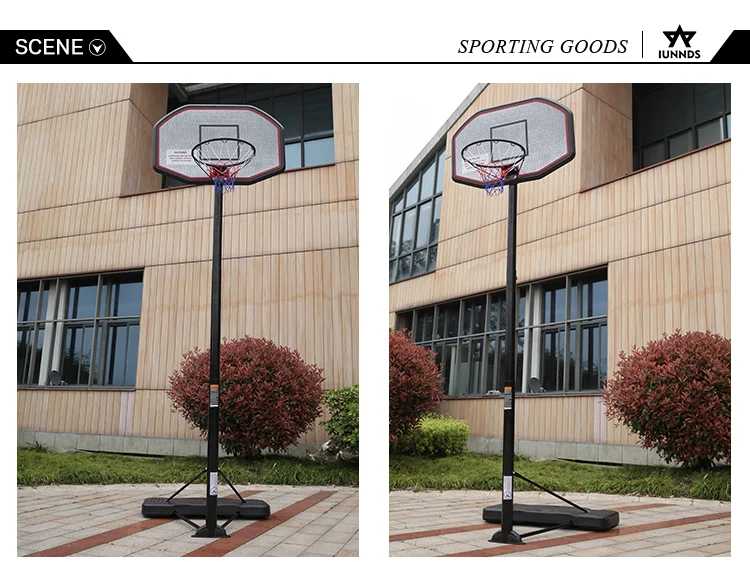 Indoor Movable 10ft Basket Hoop Goal Posts Basketball Backboard With