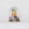 Handmade halloween Pumpkin head train snow globe