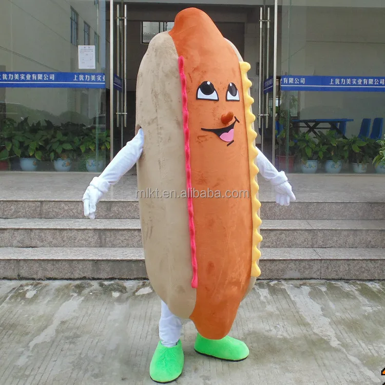 
Customized holiday amusement park adult hot dog costume 