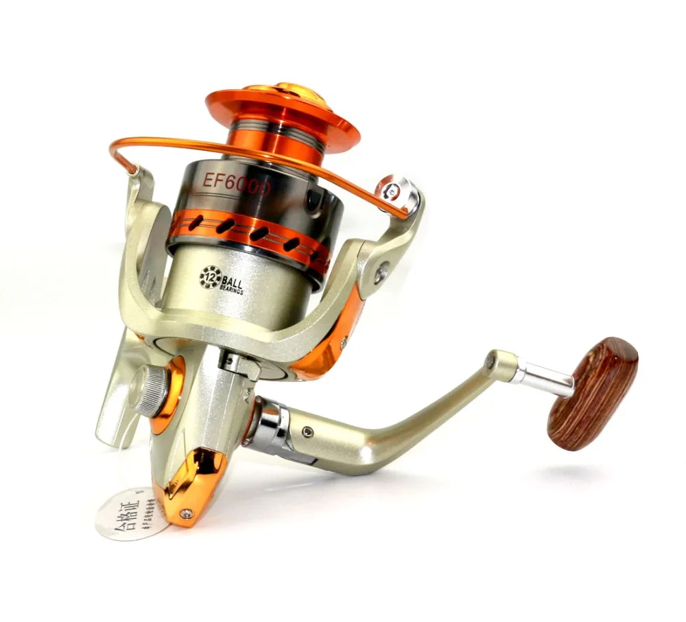 

12BB UMOSHI Fishing reel Alumiinum spool spinning fishing geat Jigging Fishing Reel Spinning Free shipping, Golden