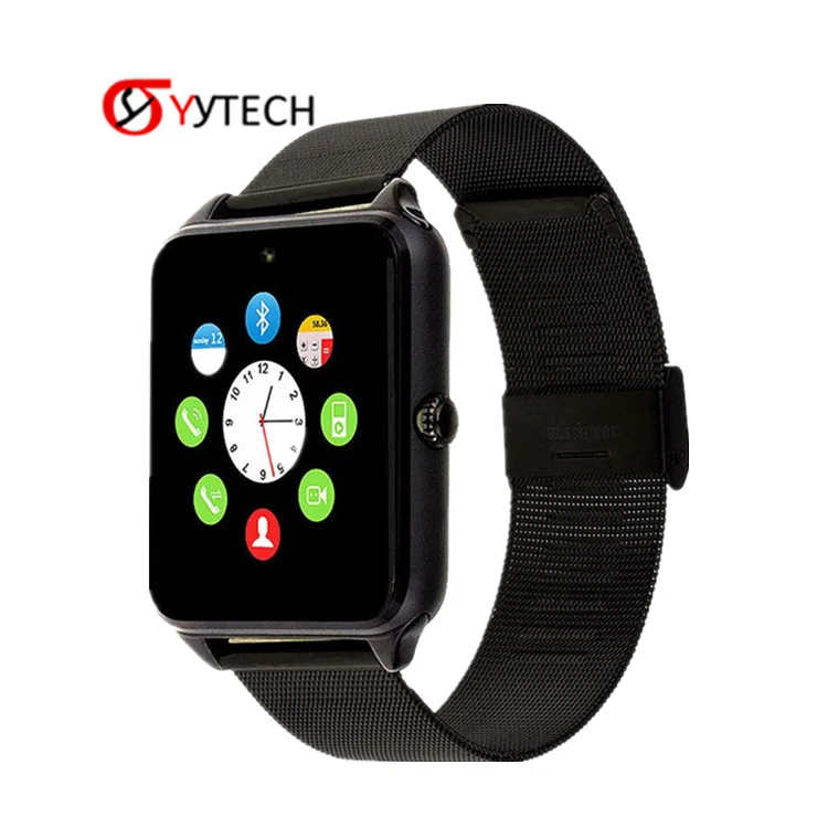 

SYYTECH Z60 Smart Watch Camera Call SIM /TF Card SMS Reminder Sleep Monitoring Sports Bluetooth Smart mobile phones wristband, Black;silver;gold