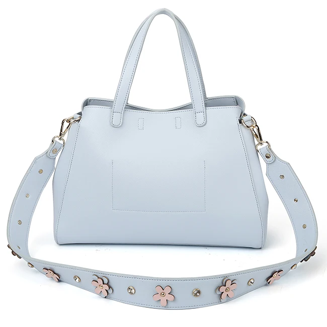 7423-Newest design hot sale two layers plain PU satchel handbags