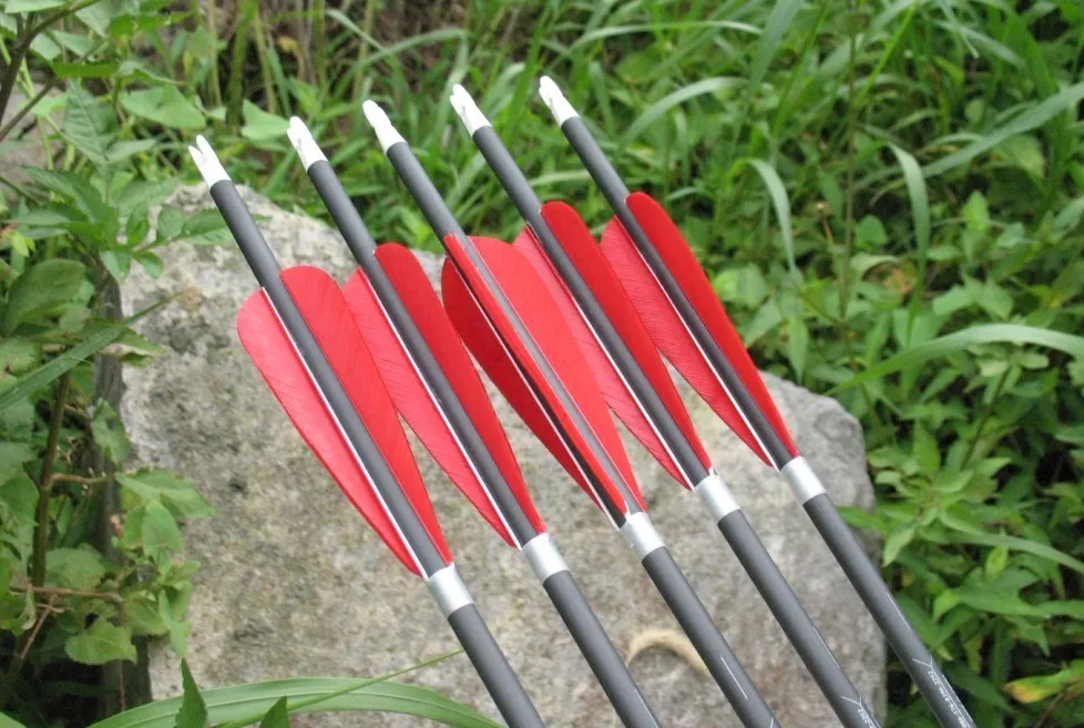 New Arrow Vane Red Feathers For Archery Hunting Shooting - Buy Arrow ...