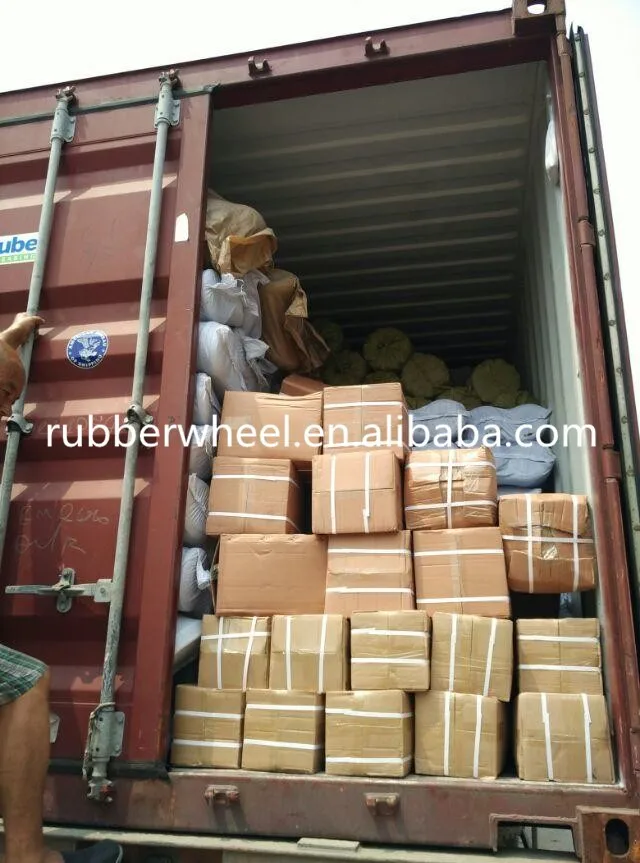 6 inch small solid rubber tyred wheels tires 6X2