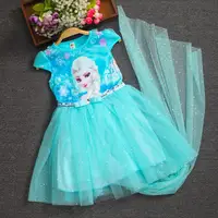 

wholesale cotton kids girl frozen dress for elsa and anna