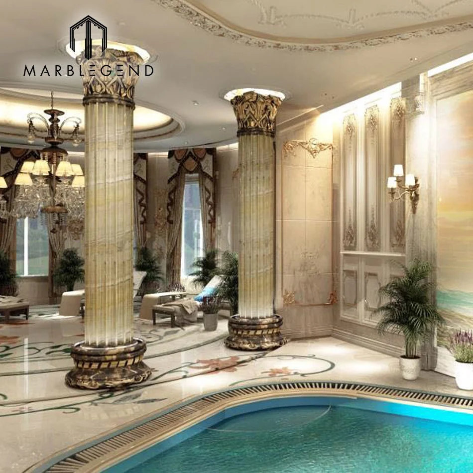 
Customized luxury style building interior swimming pool 3D design services 