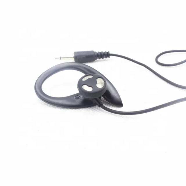 

Tour guide ear clip headphone in ear single side earhook clip on headsets, Black
