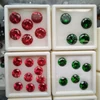 round jewelry box gems decoration created ruby cz stone