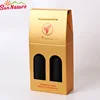 Sun Nature Customized Boil Stamping Clean Window Wine Box 2 Bottles Thread Rope Wine Box Packaging