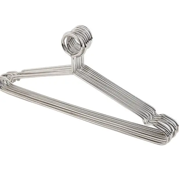 

Fashion Hot Anti-theft Metal Clothes Hanger with Security Hook for Hotel Used 4mm Thickness, Silver