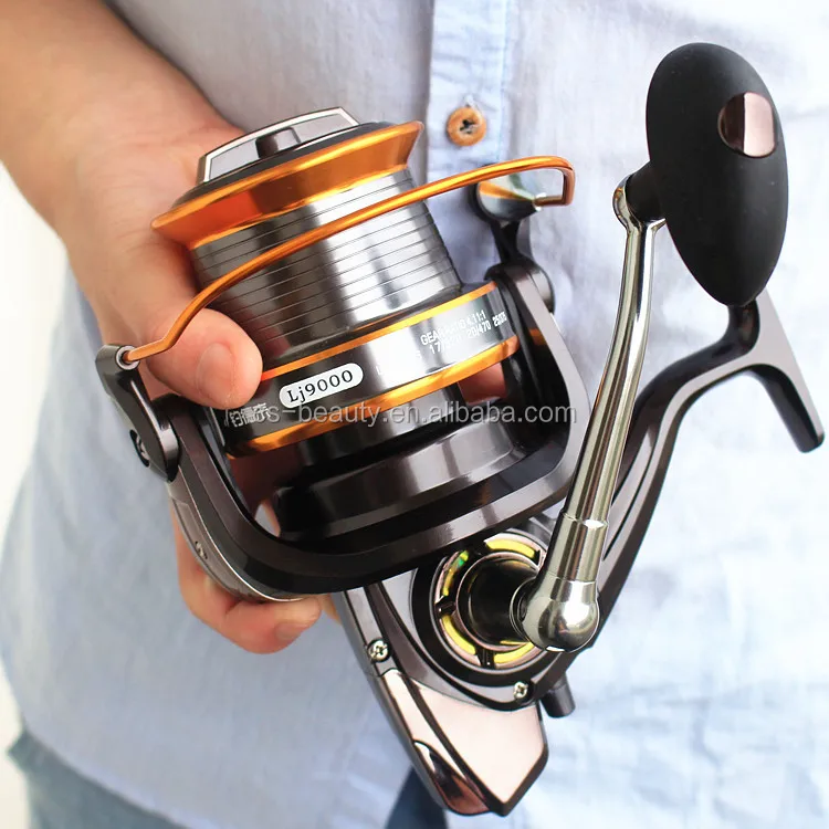 

LJ9000 Fishing Reels 12+1 BB Ball Bearing 4.11:1 Gear Ratio Metal Pre-Loading Spinning Fishing Wheel