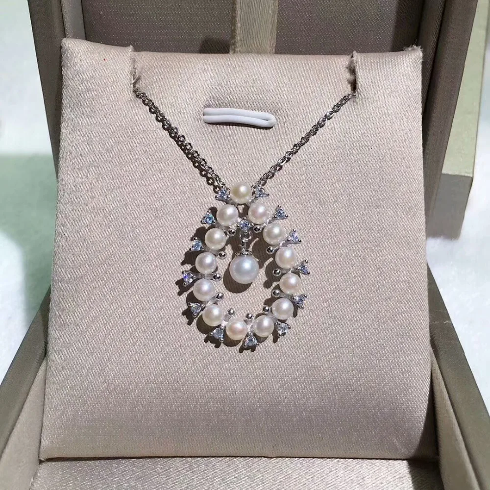 

2018 latest design 925 sterling silver pearl jewellery pendant necklaces for gift, N/a