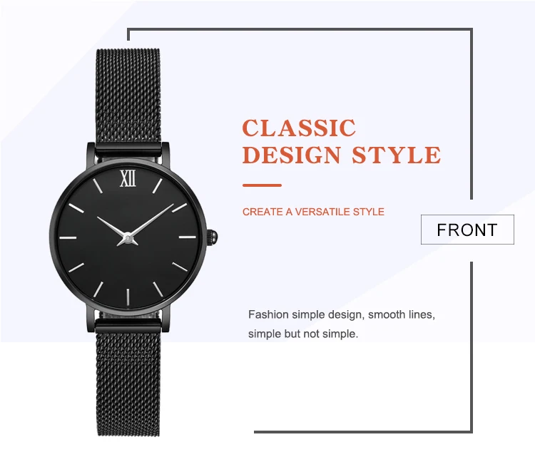 Fashion Classic Simple Design Women Minimalist Ladies Watch