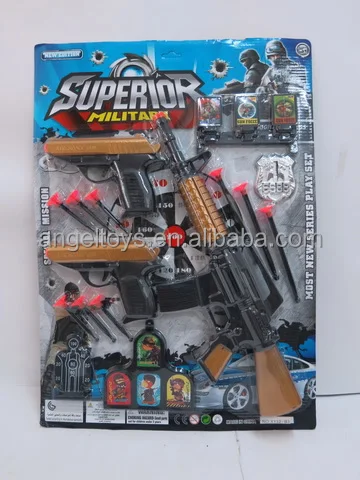 
Plastic pin gun set toy/police set toy for kids! 