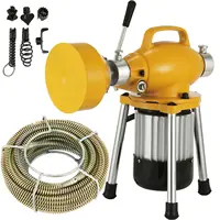 

3/4"-4"Dia Sectional Drain Cleaner 400W Pipe Sewer Cleaning Machine w/ Cutters