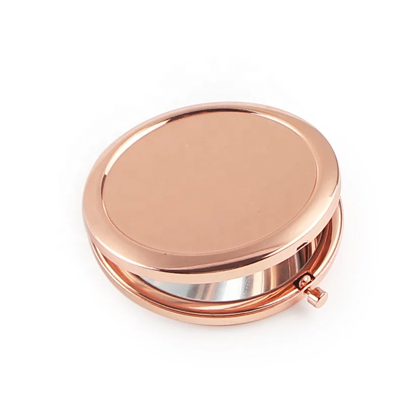 

Wholesale Rose gold Round 70mm Blank Compact Mirror