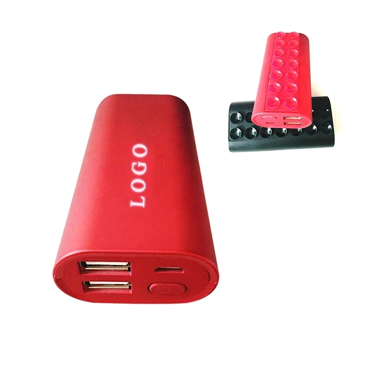 

Novelty Small Size Dual Usb Outputs 5200mah Light Up Logo Power Bank With Suction Cups, White;black;red;blue or custom