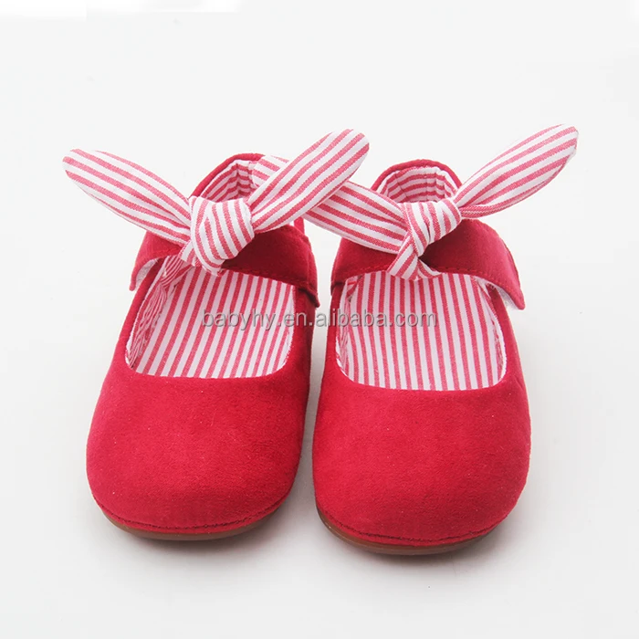 
Girls dance red faux soft leather baby shoes  (60653162701)