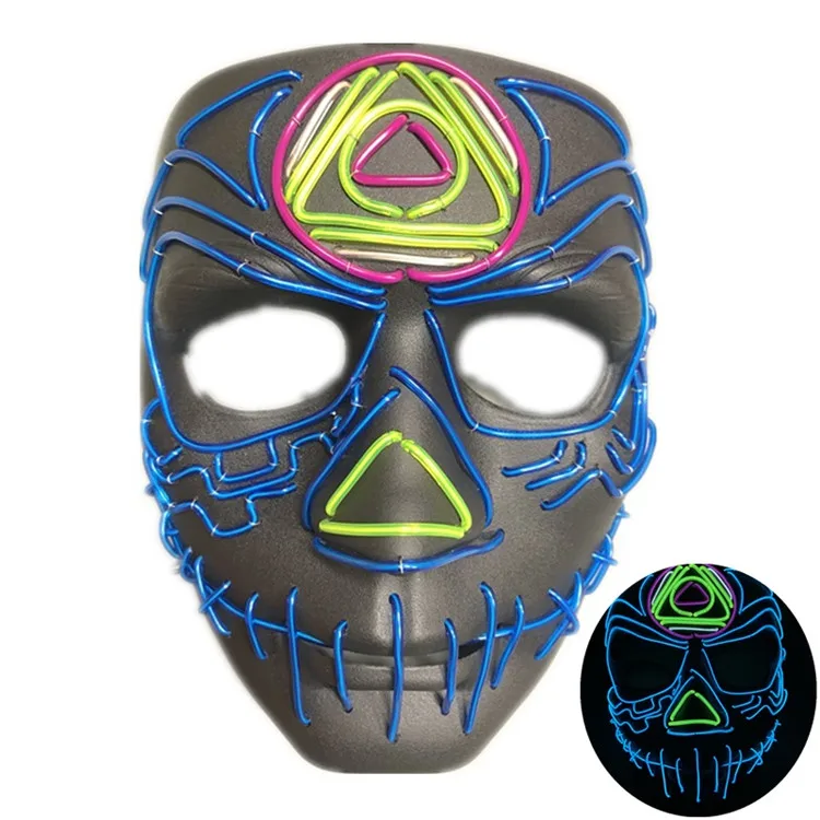 Halloween Horror Skull Ghost Mask Play Decorated Scream Scary Devil Skull  Venetian  Masquerade Glowing Mask