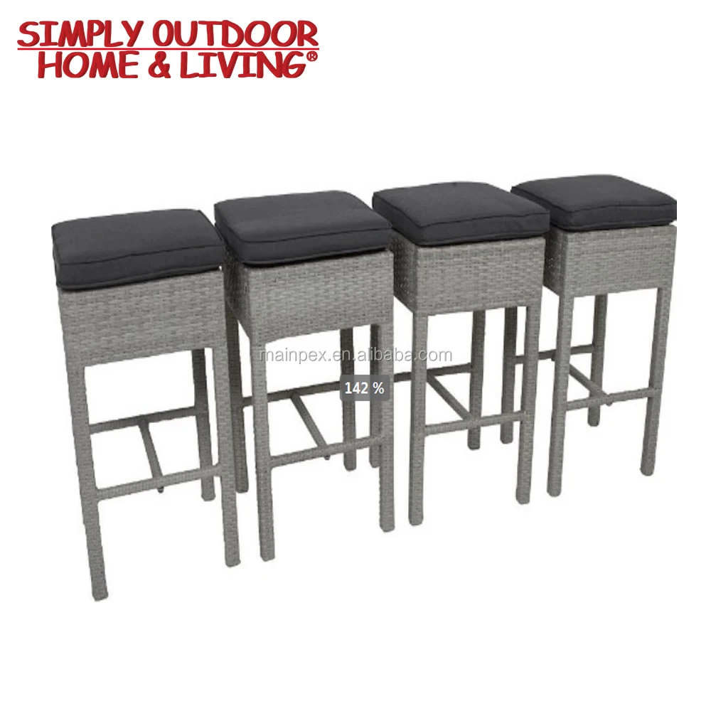 4 Seater Rattan Space Saving Furniture Bar Stool With Bar Table Buy Bar Table