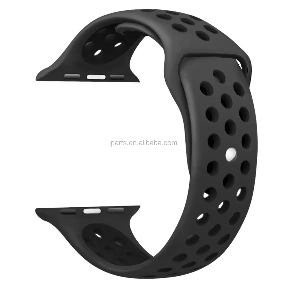 Plastic Watch Band For Apple Watch Two-tone Color Silicone Band 38mm ...