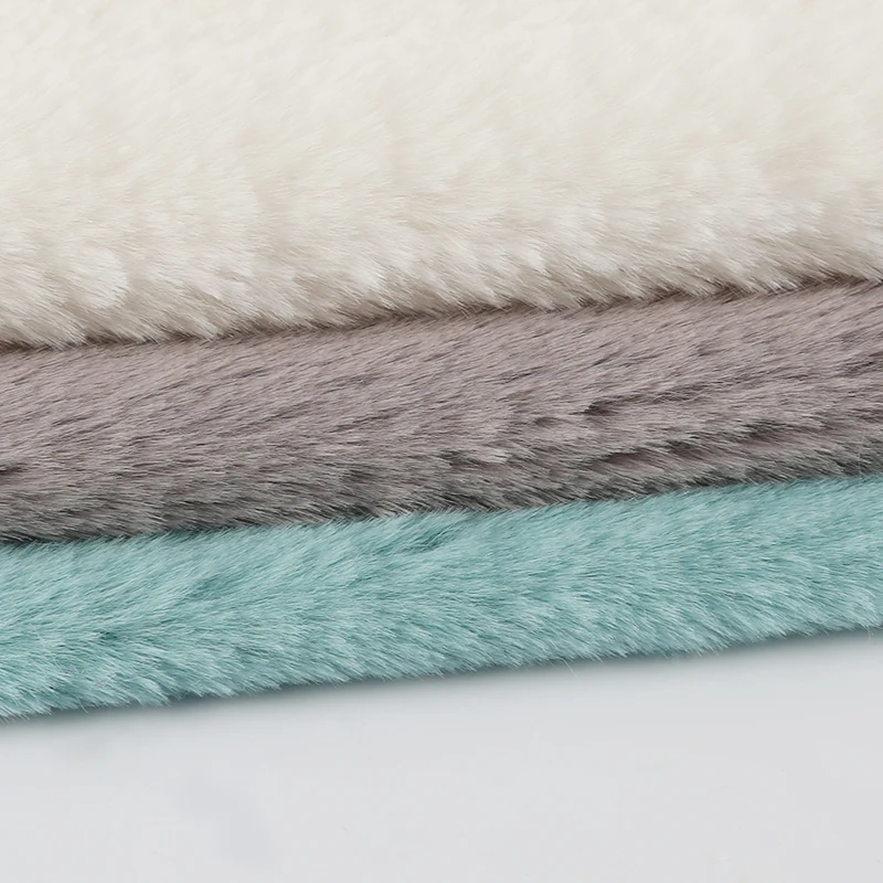 
Soft stretch solid faux rabbit fake fur fabric for Lining or Coat 