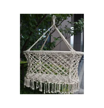 Indoor And Outdoor Portable Cotton Rope Hanging Net Patio Swing